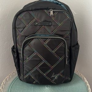 Lug Roadster Backpack - Black Rainbow Quilt